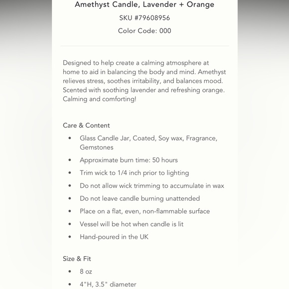 Amethyst Lavender & Orange candle - Picture 3 of 16